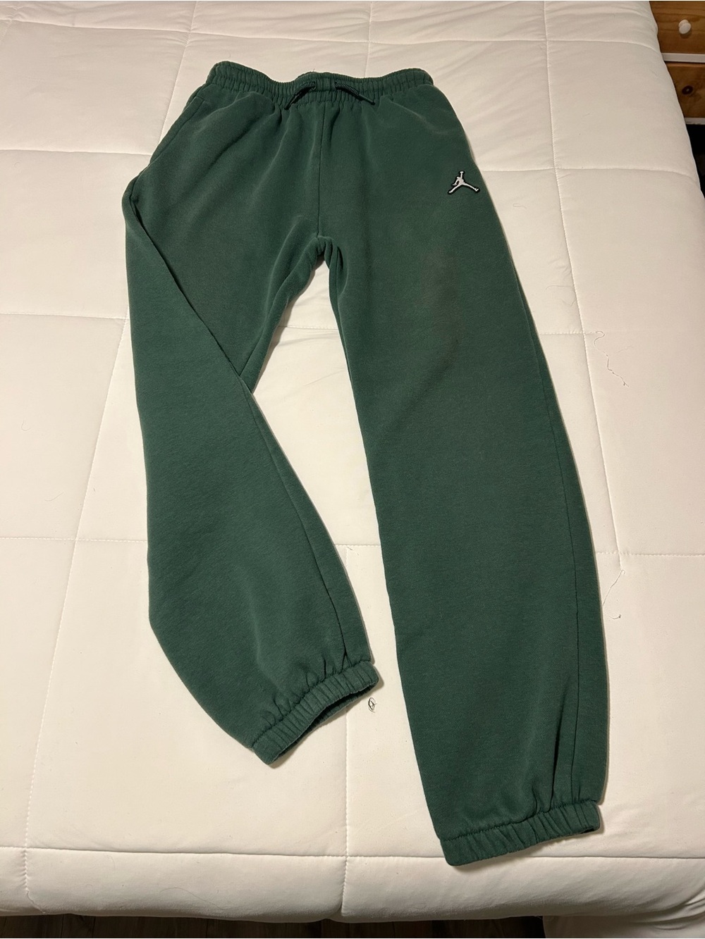 Jordan Kids Dark Green Fleece Joggers with Jumpman Logo